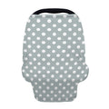 Grey And White Polka Dot Pattern Print Baby Seat Cover