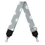 Grey And White Polka Dot Pattern Print Bag Strap