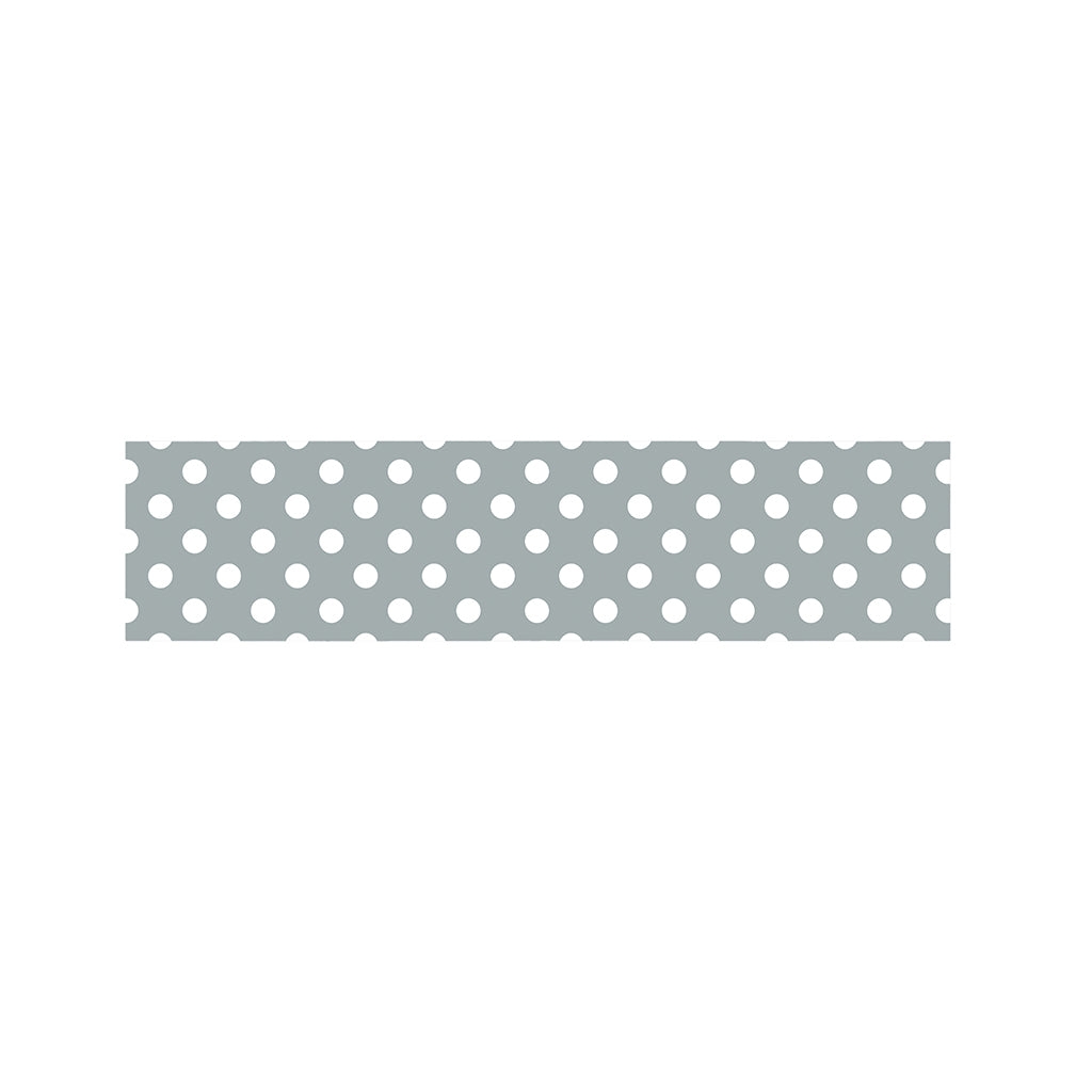 Grey And White Polka Dot Pattern Print Bed Runner