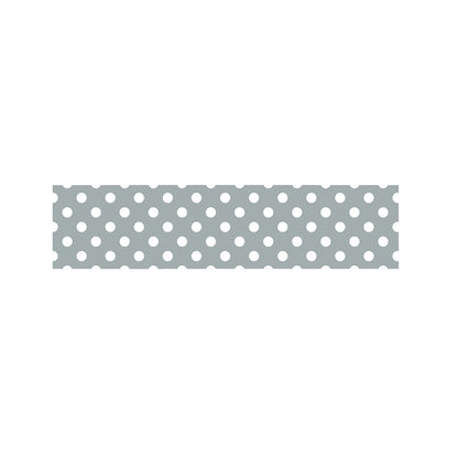 Grey And White Polka Dot Pattern Print Bed Runner