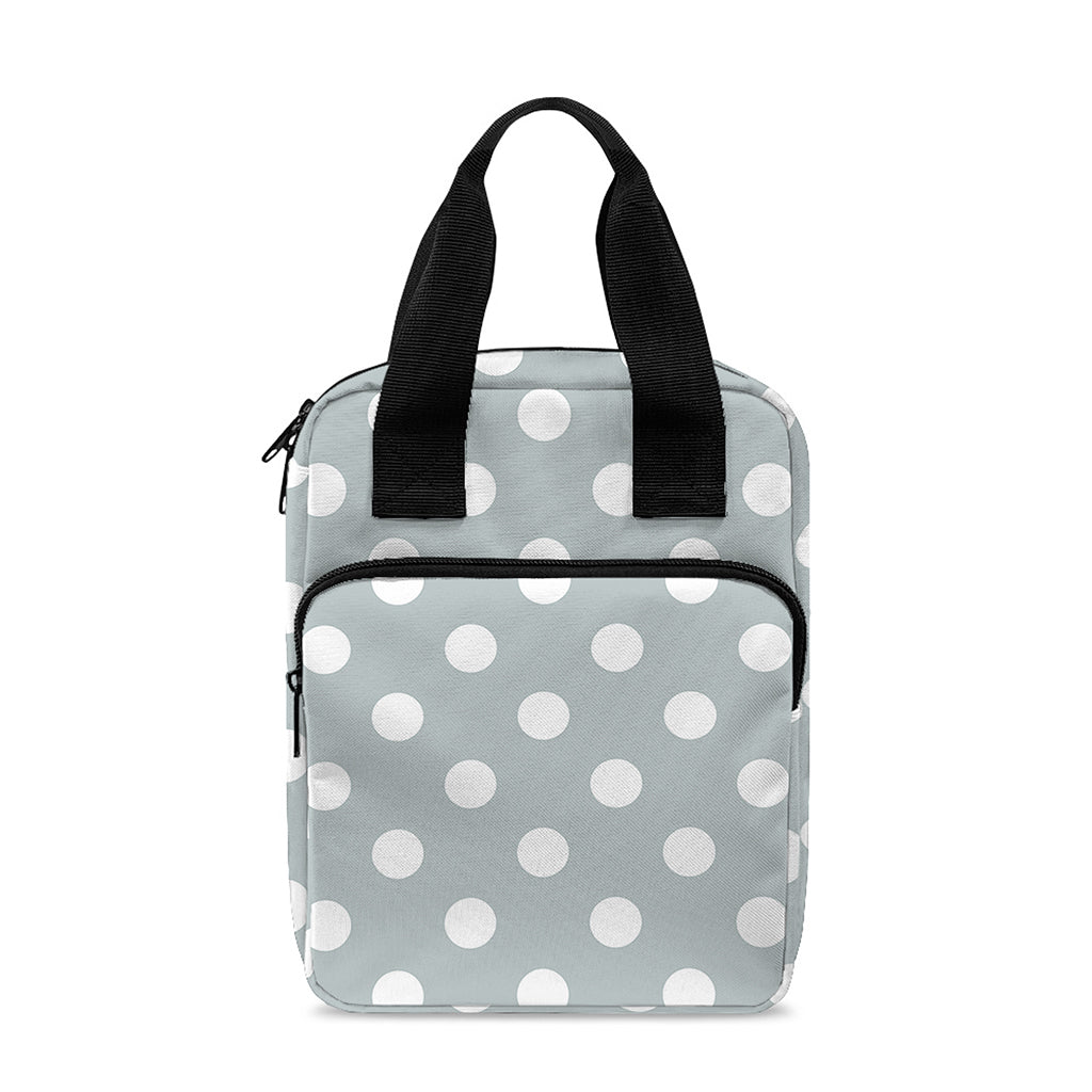 Grey And White Polka Dot Pattern Print Bible Tote Bag