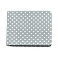 Grey And White Polka Dot Pattern Print Bifold Wallet