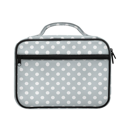 Grey And White Polka Dot Pattern Print Briefcase Bible Bag