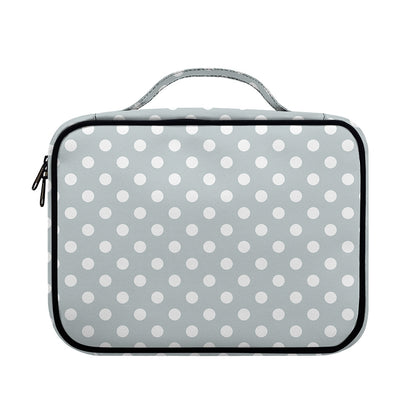 Grey And White Polka Dot Pattern Print Briefcase Bible Bag