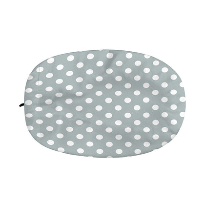 Grey And White Polka Dot Pattern Print Car Side Mirror Covers