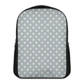 Grey And White Polka Dot Pattern Print Casual Backpack