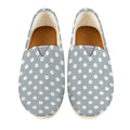 Grey And White Polka Dot Pattern Print Casual Shoes