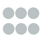 Grey And White Polka Dot Pattern Print Coaster Set