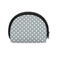 Grey And White Polka Dot Pattern Print Coin Purse