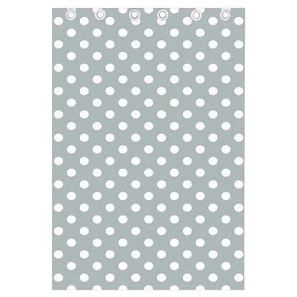 Grey And White Polka Dot Pattern Print Curtain