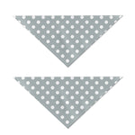 Grey And White Polka Dot Pattern Print Dog Bandana