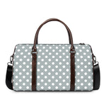 Grey And White Polka Dot Pattern Print Duffle Bag