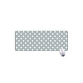 Grey And White Polka Dot Pattern Print Extended Mouse Pad