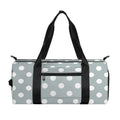 Grey And White Polka Dot Pattern Print Gym Bag