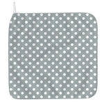 Grey And White Polka Dot Pattern Print Hand Towel