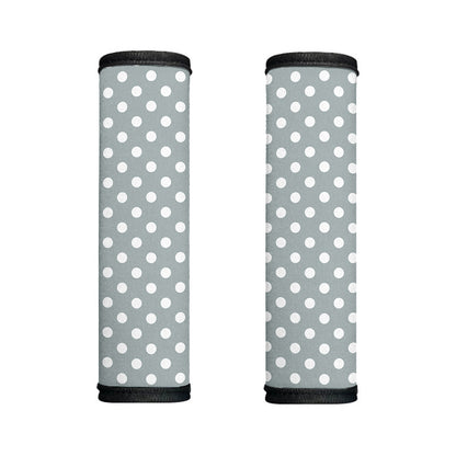 Grey And White Polka Dot Pattern Print Handle Covers
