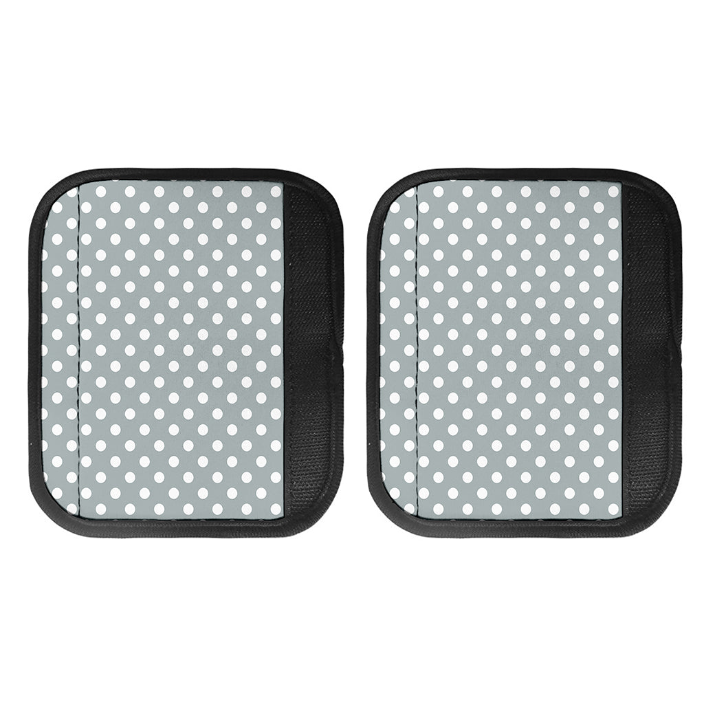 Grey And White Polka Dot Pattern Print Handle Covers