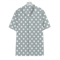 Grey And White Polka Dot Pattern Print Hawaiian Shirt