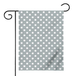 Grey And White Polka Dot Pattern Print House Flag