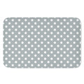 Grey And White Polka Dot Pattern Print Indoor Door Mat