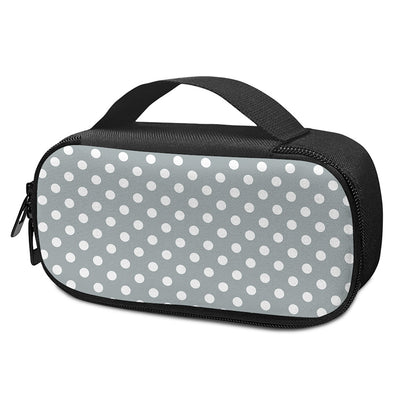 Grey And White Polka Dot Pattern Print Insulin Cooler Travel Case