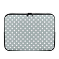 Grey And White Polka Dot Pattern Print Laptop Sleeve