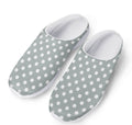 Grey And White Polka Dot Pattern Print Mesh Casual Shoes