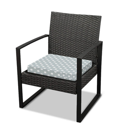 Grey And White Polka Dot Pattern Print Outdoor Seat Cushion Cover
