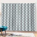 Grey And White Polka Dot Pattern Print Pencil Pleat Curtains