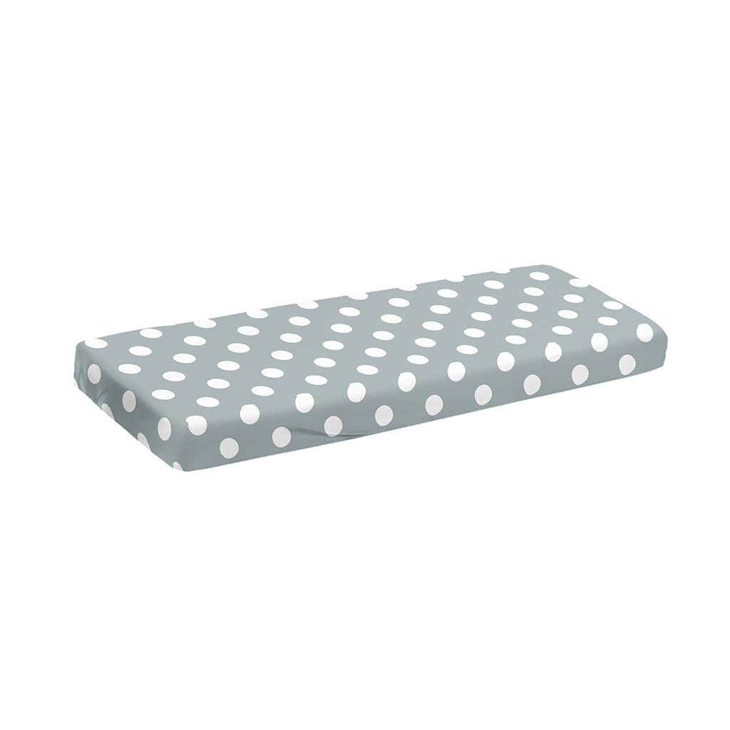 Grey And White Polka Dot Pattern Print Piano Keyboard Cover