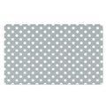 Grey And White Polka Dot Pattern Print Polyester Doormat