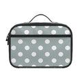 Grey And White Polka Dot Pattern Print Portable Lunch Bag