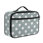 Grey And White Polka Dot Pattern Print Portable Lunch Bag