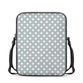 Grey And White Polka Dot Pattern Print Rectangular Crossbody Bag