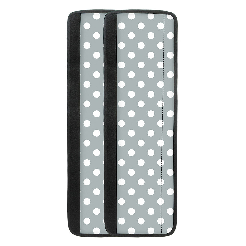 Grey And White Polka Dot Pattern Print Refrigerator Handle Covers