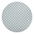 Grey And White Polka Dot Pattern Print Round Blanket