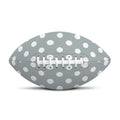 Grey And White Polka Dot Pattern Print Rugby Ball