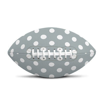 Grey And White Polka Dot Pattern Print Rugby Ball