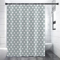 Grey And White Polka Dot Pattern Print Shower Curtain