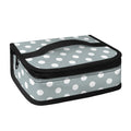 Grey And White Polka Dot Pattern Print Small Lunch Bag