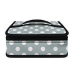 Grey And White Polka Dot Pattern Print Small Lunch Bag