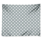 Grey And White Polka Dot Pattern Print Tapestry