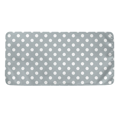 Grey And White Polka Dot Pattern Print Towel