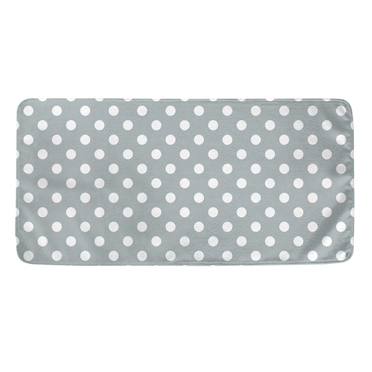 Grey And White Polka Dot Pattern Print Towel