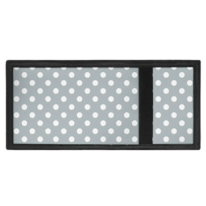 Grey And White Polka Dot Pattern Print Trifold Wallet