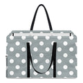 Grey And White Polka Dot Pattern Print Utility Tote Bag