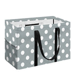 Grey And White Polka Dot Pattern Print Utility Tote Bag