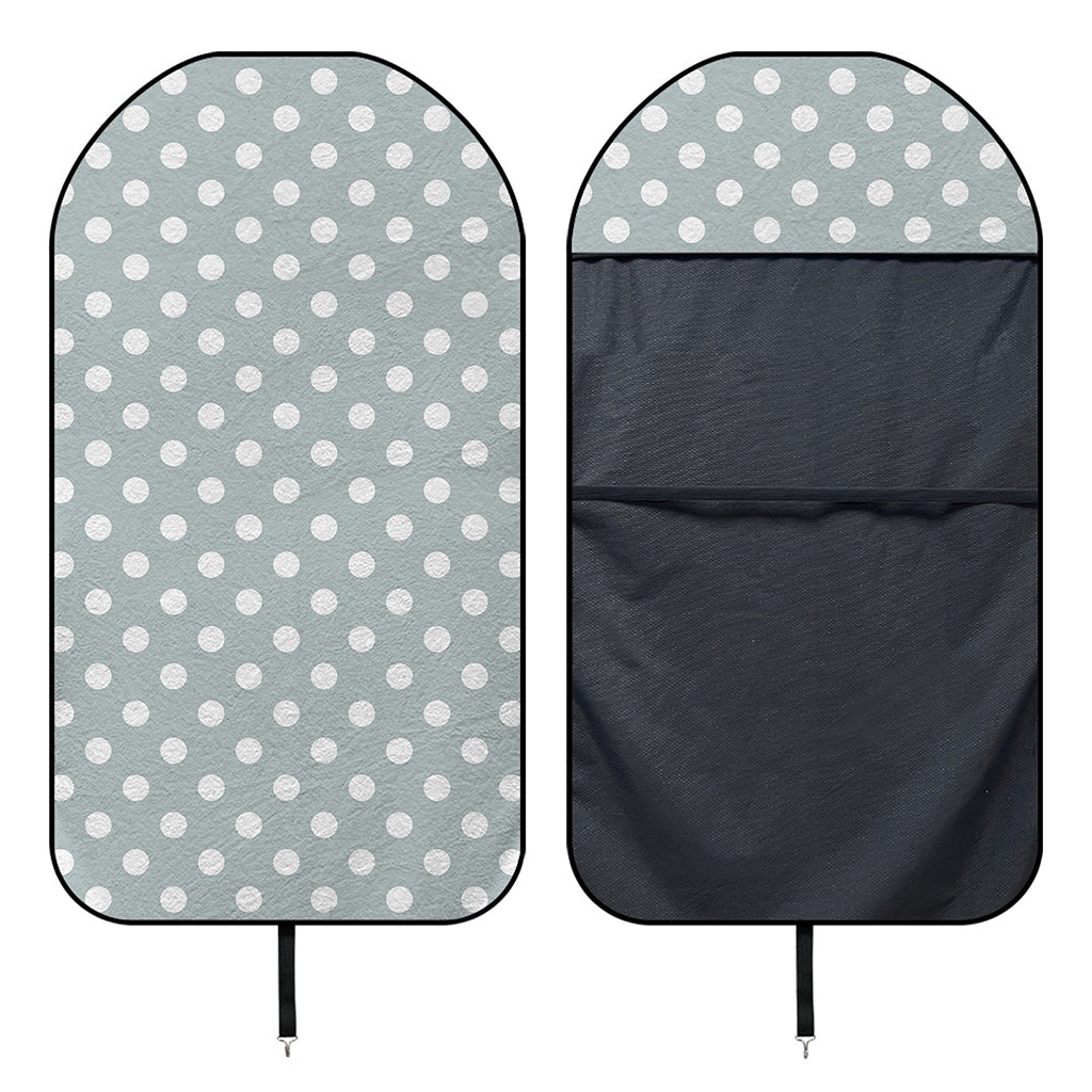 Grey And White Polka Dot Pattern Print Waterproof Car Seat Cover