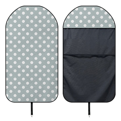 Grey And White Polka Dot Pattern Print Waterproof Car Seat Cover