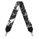 Grey And White Shark Pattern Print Bag Strap